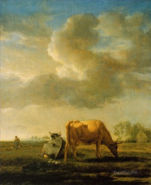 アドリアン・ファン・デ・ヴェルデ 牧草地の牛 1658 Oil Paintings